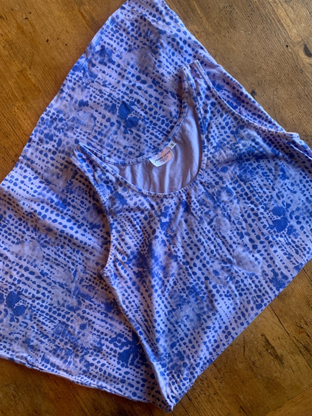 Prairie Underground Blue Tie-Dye Midi Dress